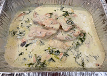 Load image into Gallery viewer, (PP23) BAKED NORWEGIAN SALMON in garlic butter cream sauce